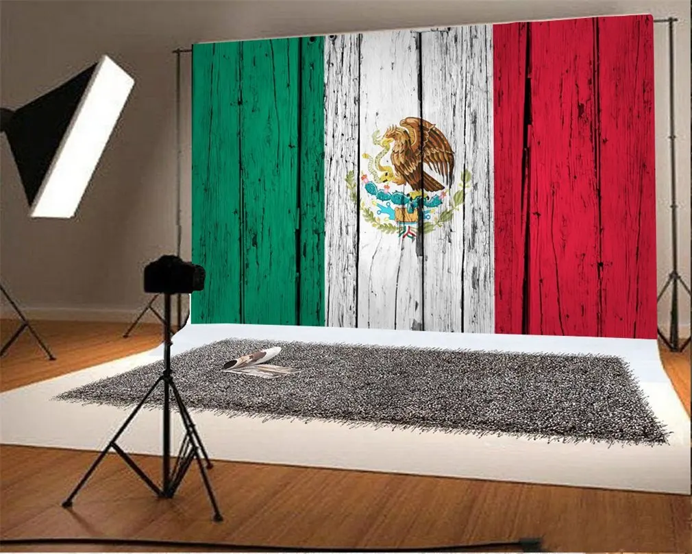 

Photography Backdrop Mexico Eagle Shabby Texture Color Paint Stripes Wood Plank Photo Background Party