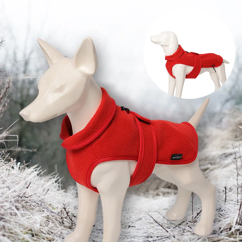 

2018 New Winter Dog Clothes Pet Dog Soft Thicker Hoodie Coat with Leash Fleece Puppy Clothes