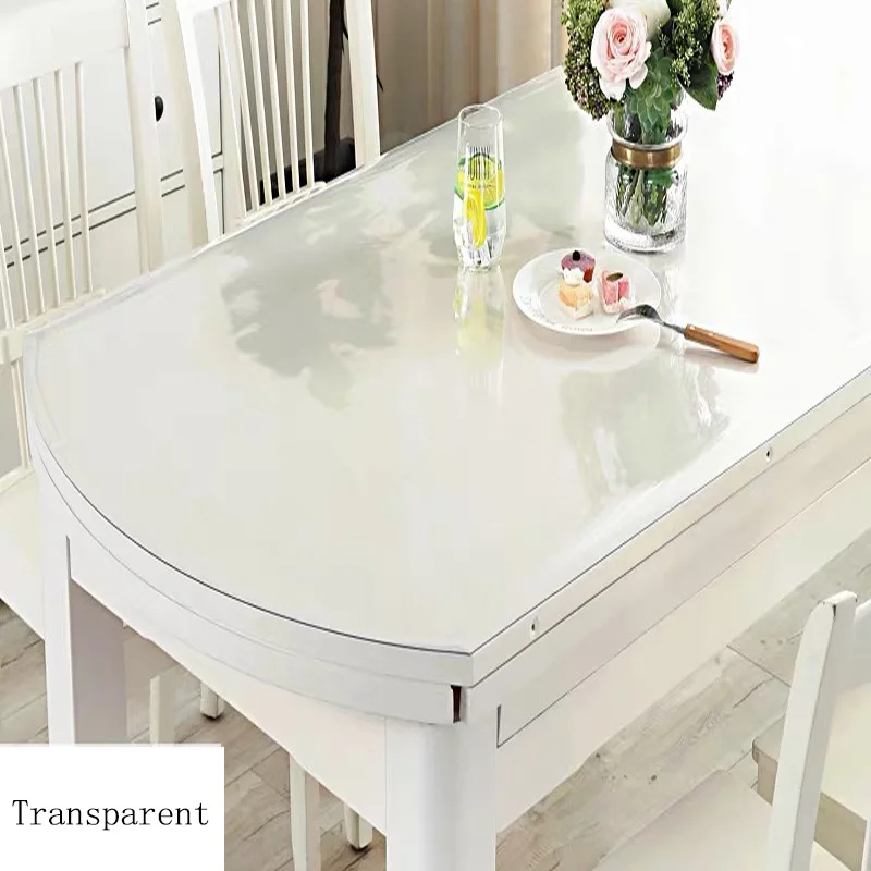 Balle Pvc Transparent Tablecloth Custom Shape Table Cover