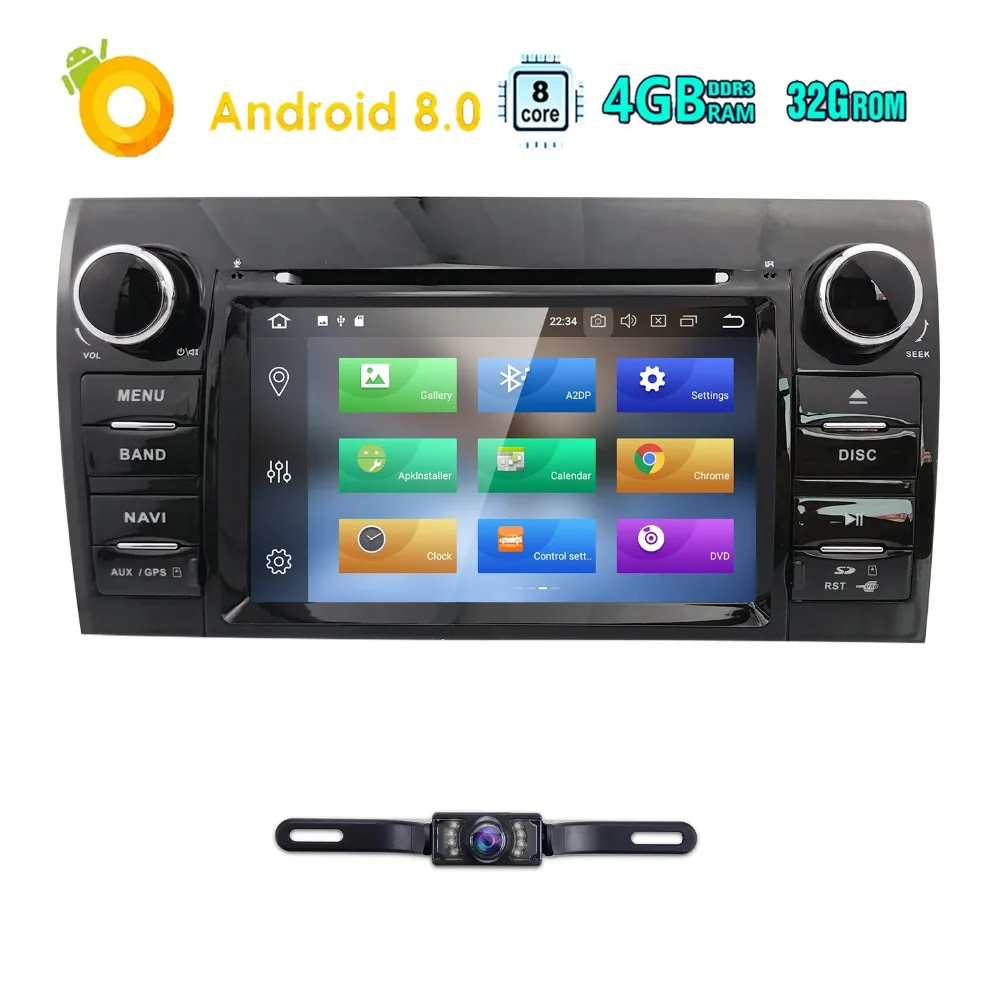

2 Din Android 8.0 8Core Car DVD GPS Player Navigation Radio Stereo For Toyota Sequoia/Tundra Bluetooth WIFI 4G OBD2