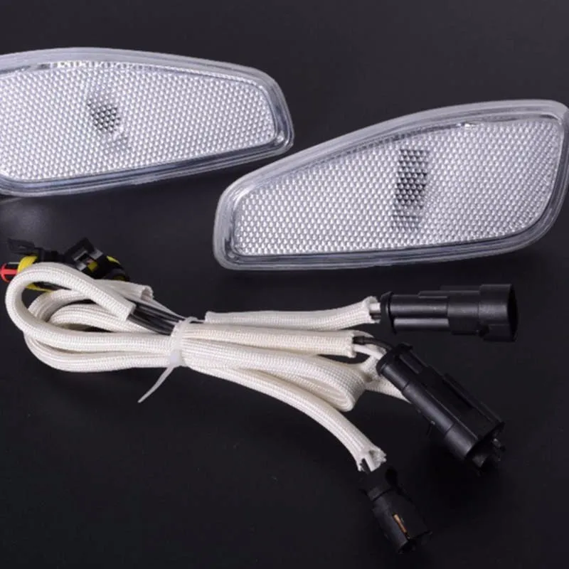 1 pair clear lens For Jeep Renegade 2014-2016 Side Reflection WarningTurn Signal Light Lamp_