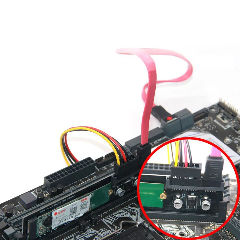 Адаптер для SSD накопителя DDR3 DDR4 DDR2 на M2 M.2 NGFF B Key карта переходника SATA 15 контактов