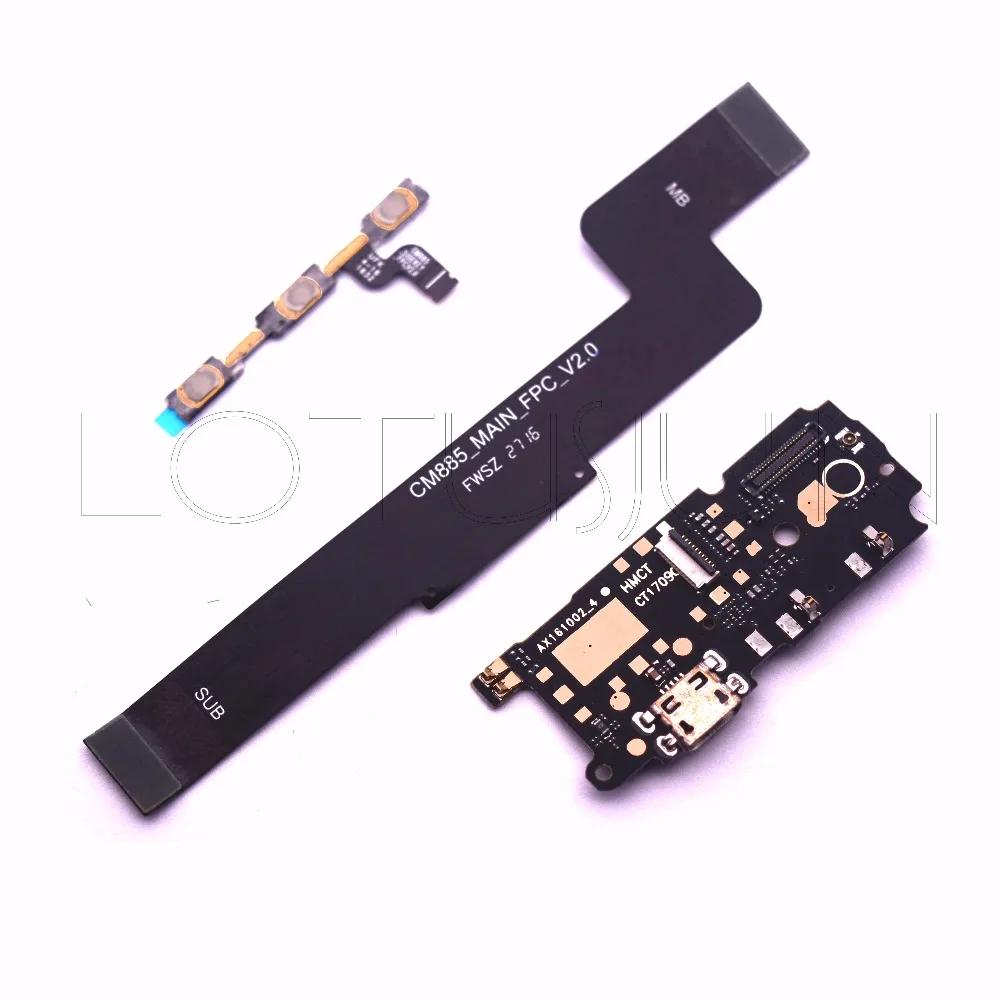

For Xiaomi RedMi Note 4 Note4 MTK 2016 helio X20 power volume Charging Board Charge main Motherboard Connections Flex Cable