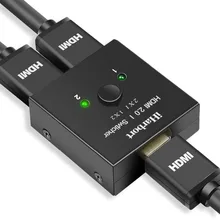 iHarbort 2-Port HDMI 2.0 Switcher /Splitter/ Switch/ Adapter With Bi-directional 2 In 1 Out or Switch 1 In 2 Out