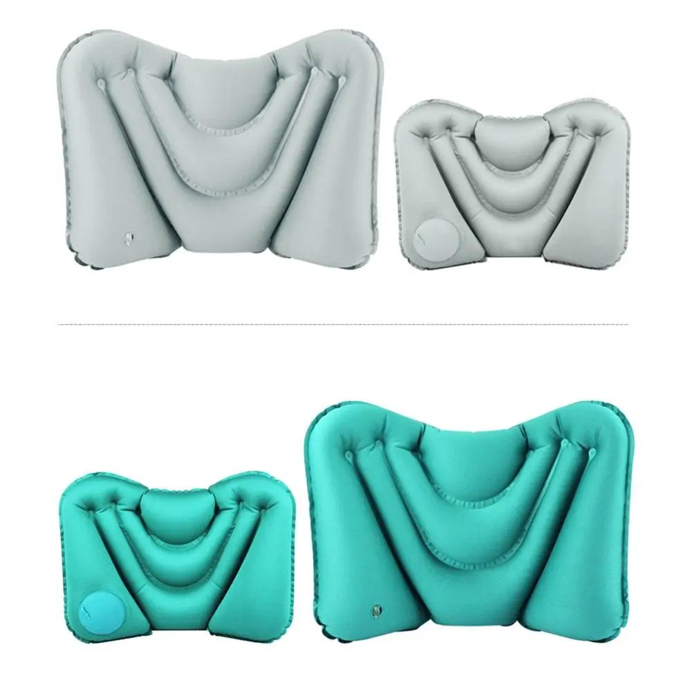 

2019 Inflatable Camping Pillow Ultralight Compressible Portable Travel For Backpacking Night Sleep Car Airplane Lumbar Support