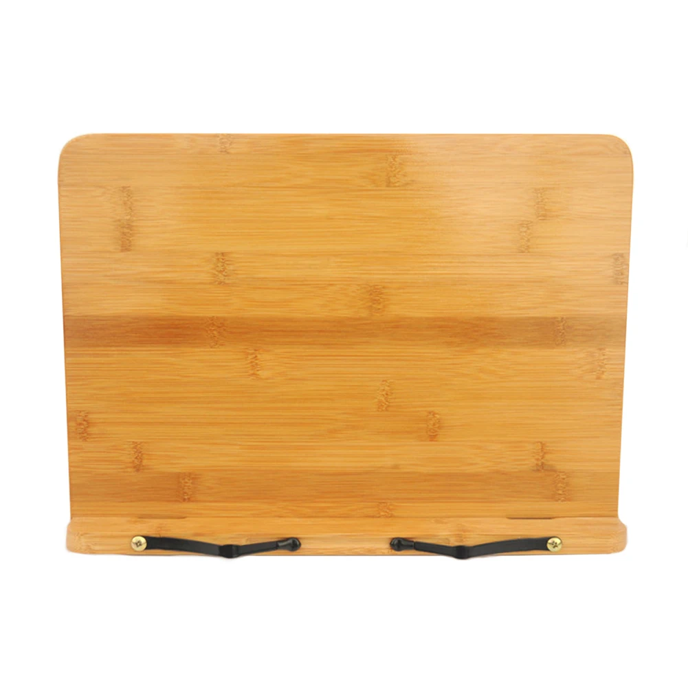 

Pages Fixed Kitchen Recipe Reading Rest Study Room Cookbook Stand Book Holder Adjustable Backing Natural Bamboo Elegant Foldable