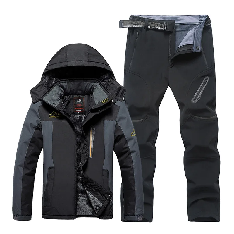 Tuta da sci uomo inverno 2018 impermeabile antivento addensare caldo  abbigliamento da neve uomo set da sci giacca sci e snowboard tute  marche|Skiing Jackets| - AliExpress