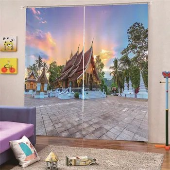 

3D Digital Print Grand Palace Curtain For Living Room Children Bedroom Cartoon Printed kids Cloth Cortinas Draps Home Decor AP18