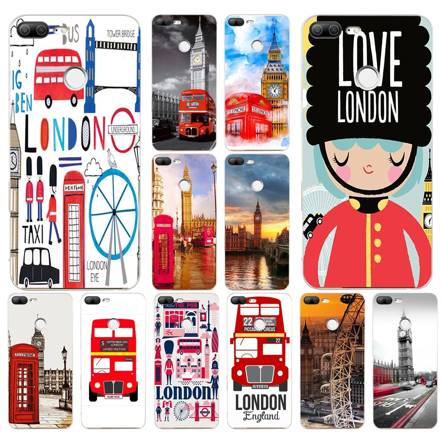 119H London Big Ben Bus Custodia Morbida In Silicone Tpu Cover Per Huawei Honor 9 Lite 10 P 9 10 Lite