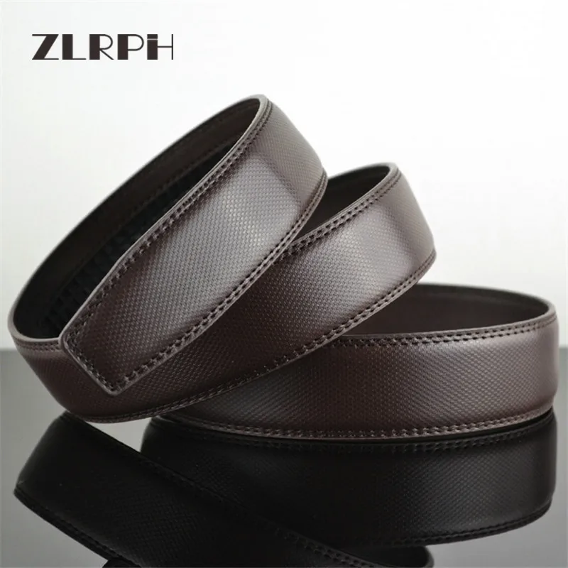 ZLRPH Leather belt strip automatic buckle belt body Brown GZYY ZD179in
