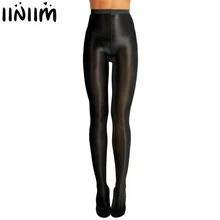 Iiniim, сексуальные женские леггинсы, топ с управлением, ультра блестящий, стрейч, 70D, толщина, полная нога, шелк, форма тела, ночной клуб, Одежда для танцев