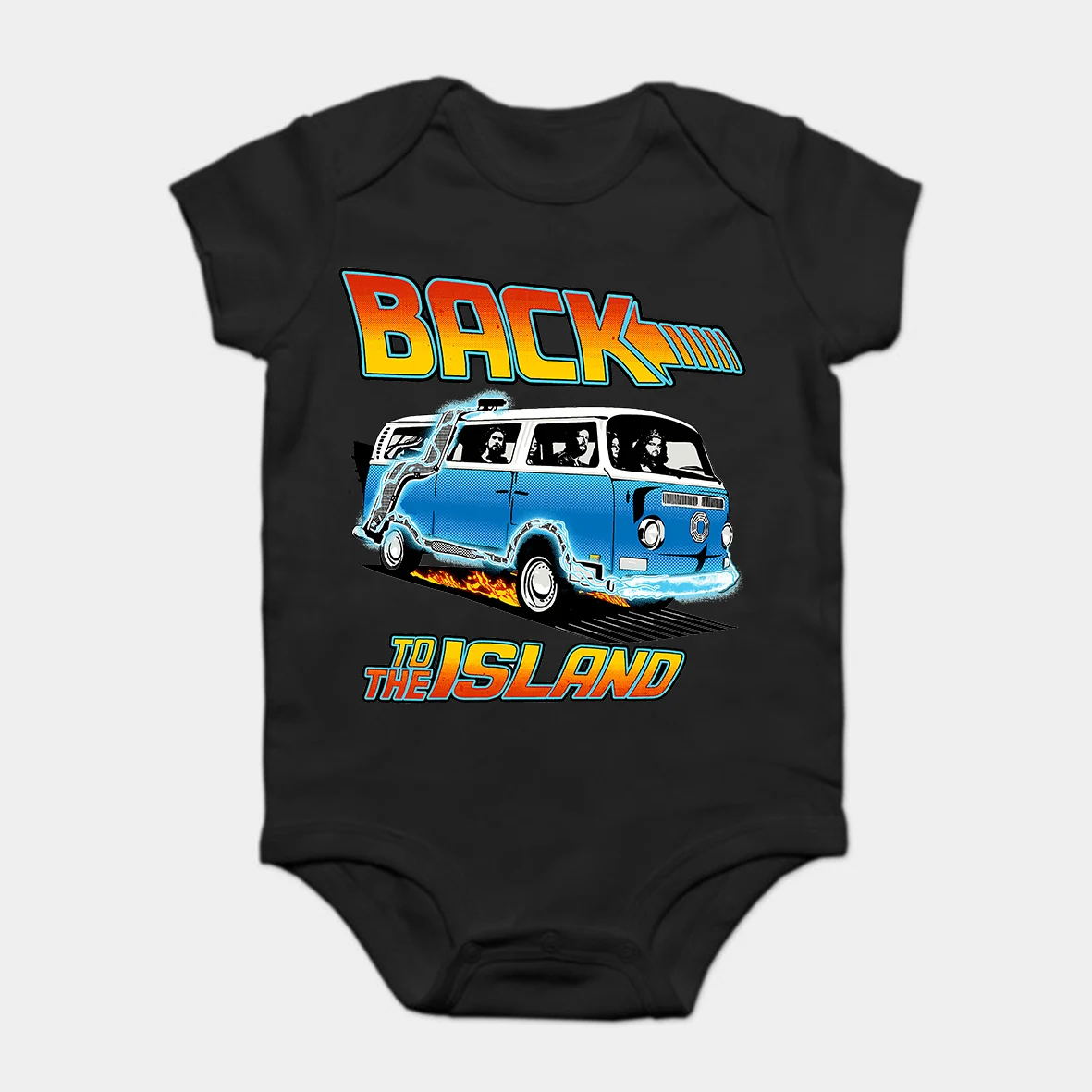 

Baby Onesie Baby Bodysuits kid t shirt Fashion Cool Funny Back to the Island Lost And Back to the Future Spoof Printed