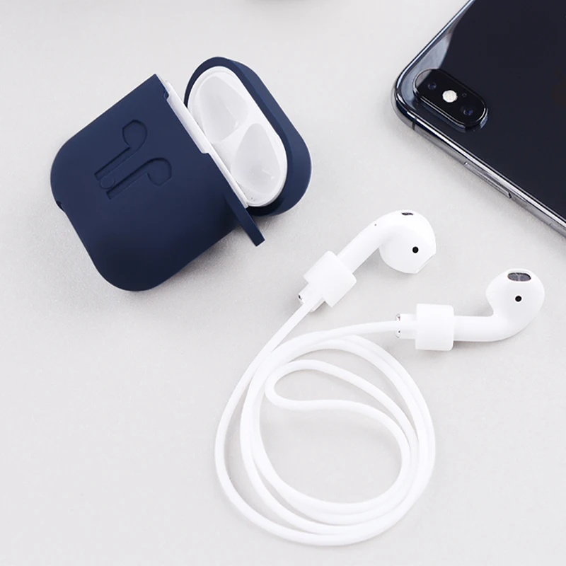 Мягкий силиконовый чехол HLTON для наушников Apple Airpods ударопрочный аксессуары