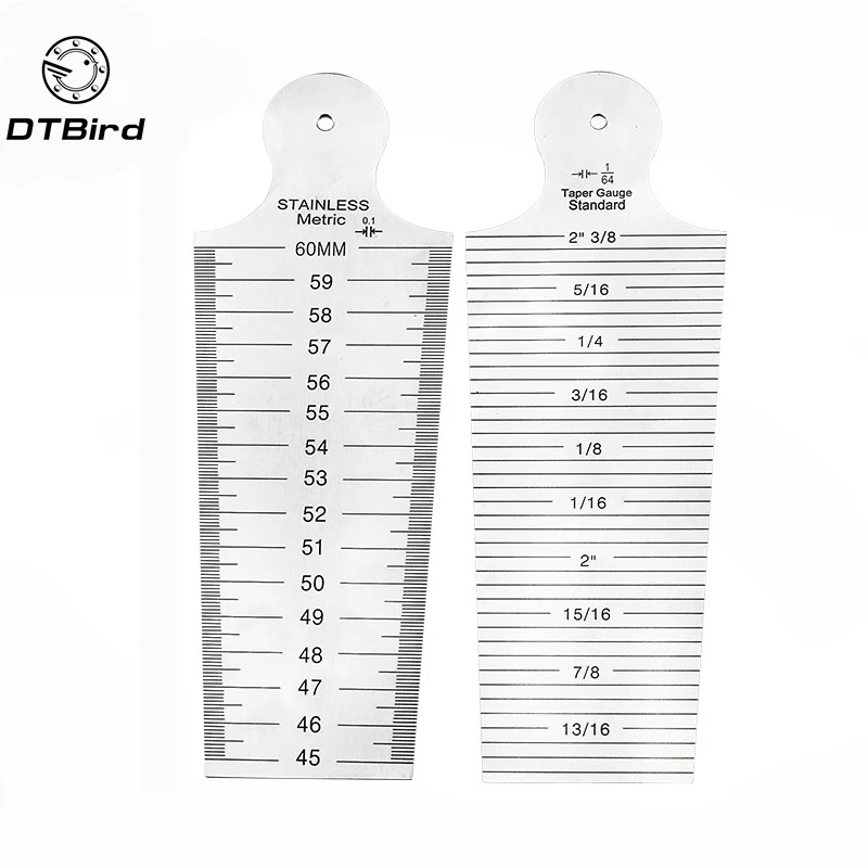 45-60 мм измеритель зазора Клин конические Feeler Двусторонняя Метрическая имперская система нержавеющая сталь высокая точность диаметр отверстия