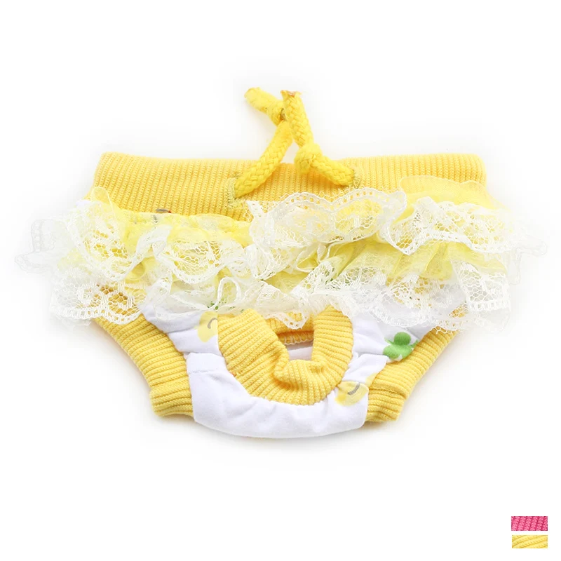 

Armi store Lace Cute Pattern Dogs Shorts Breathable Anti-Harassment Dog Physiology Pants 6121006 Pet Puppy Panties S M L XL