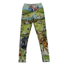 Сексуальные эластичные брюки 3D цифровая печать деревенские племена узор женские Леггинсы 7 размеров одежда для фитнеса Оптом