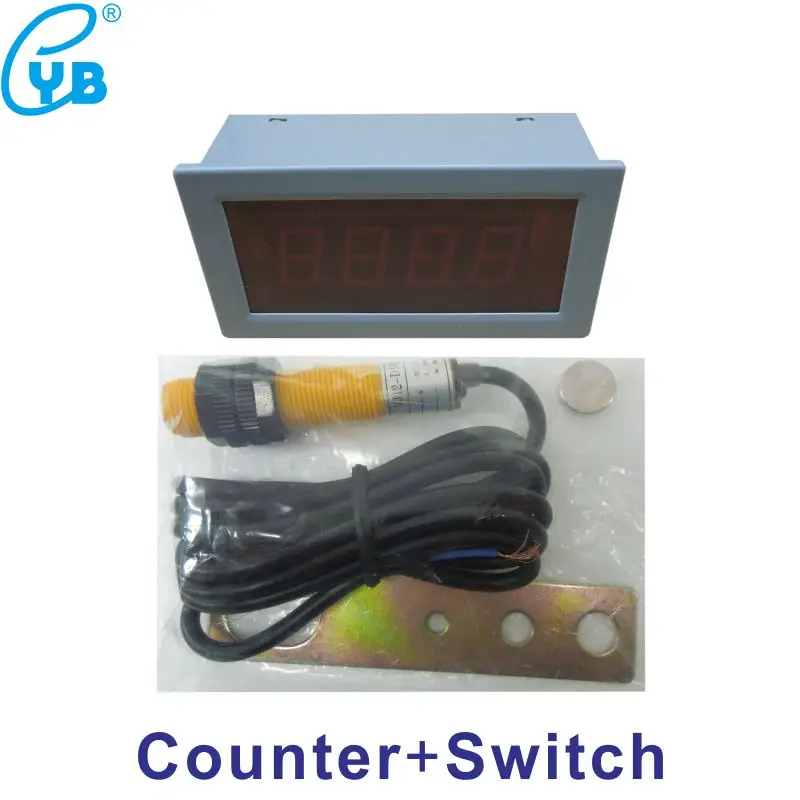 

LED Digital Counter and Magnetic Switch DC 5V Power Supply Voltage Electrical Counter 0-9999 Accumulation LED 4-Digit Counters