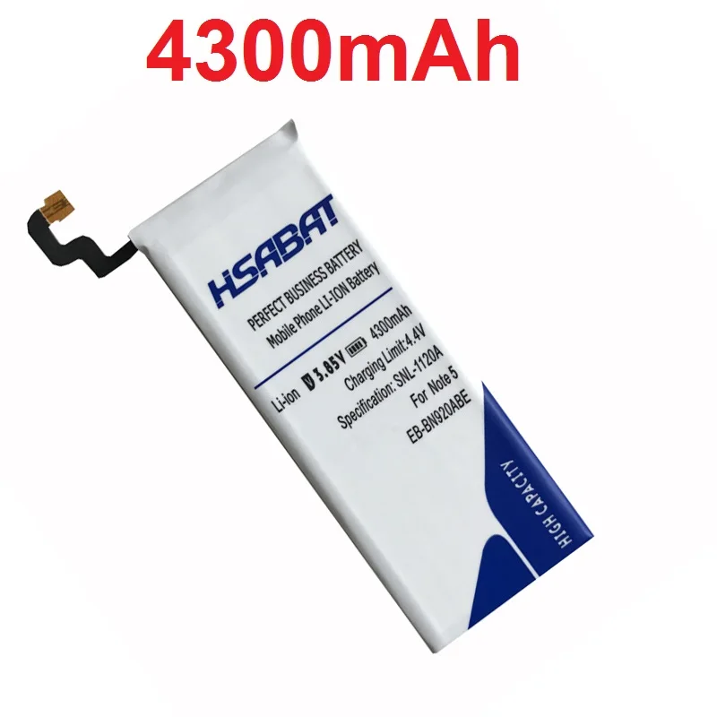 imágenes para HSABAT envío de la Nueva 4300 mAh Batería para Samsung GALAXY Note 5 Batería N9200 EB-BN920ABE N920t Proyecto Noble Batería imágenes para HSABAT envío de la Nueva 4300 mAh Batería para Samsung GALAXY Note 5 Batería N9200 EB-BN920ABE N920t Proyecto Noble Batería