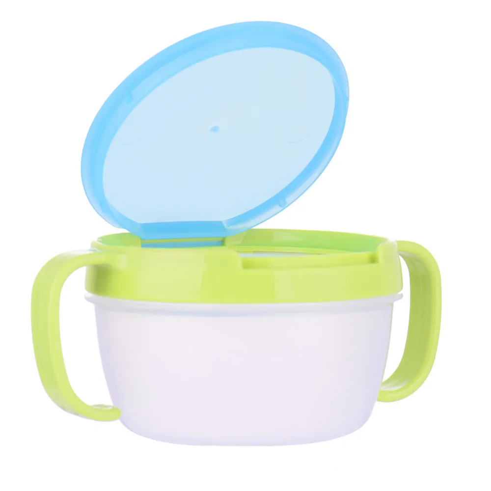 Детская миска тарелки для закуски силиконовая чашка анти-утечки для кормления ручка чаши контейнер для хранения закусок детская посуда