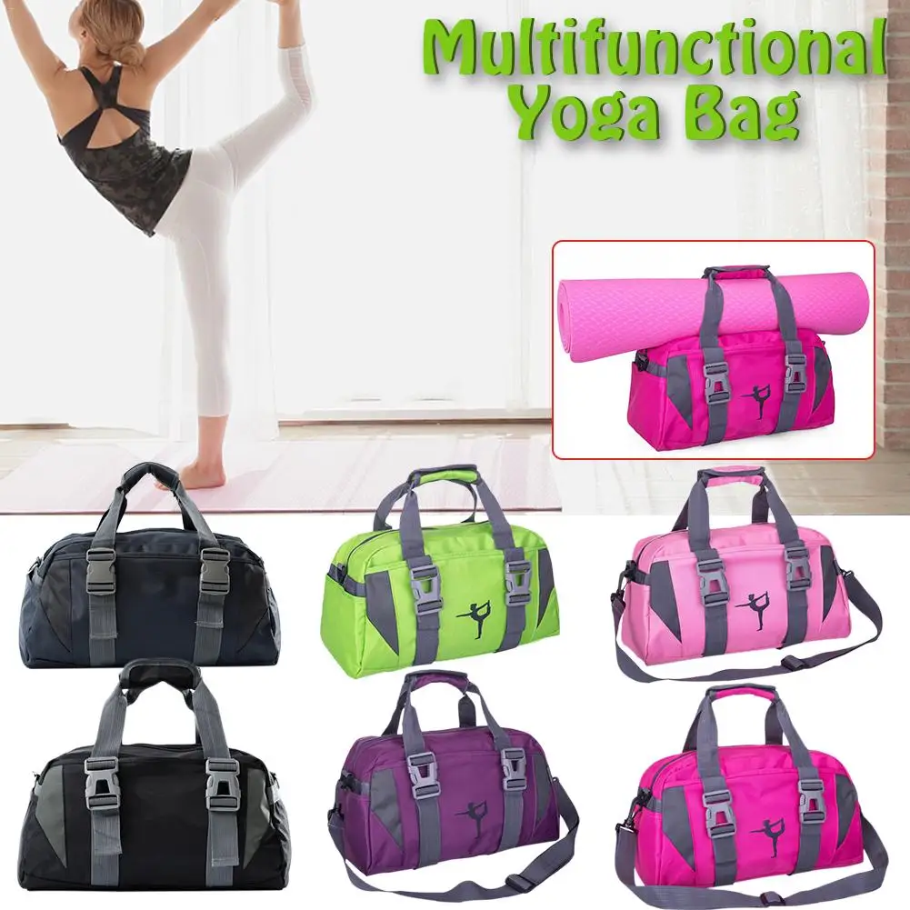 Yoga Fitness Bag Waterproof Nylon Training Shoulder Crossbody Sport Bag For Women Fitness Travel Duffel Clothes Gym Bags