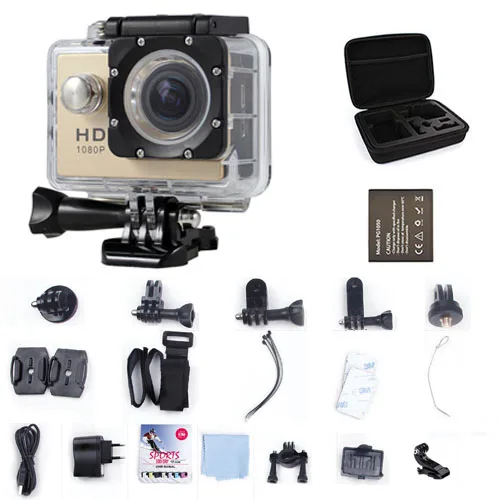 

1080P HD SJ4000 5MP 2.0" LCD Sports Camera Action Mini Camera 30M Waterproof Sports DV + Large Camera Case Bag + Extra battery
