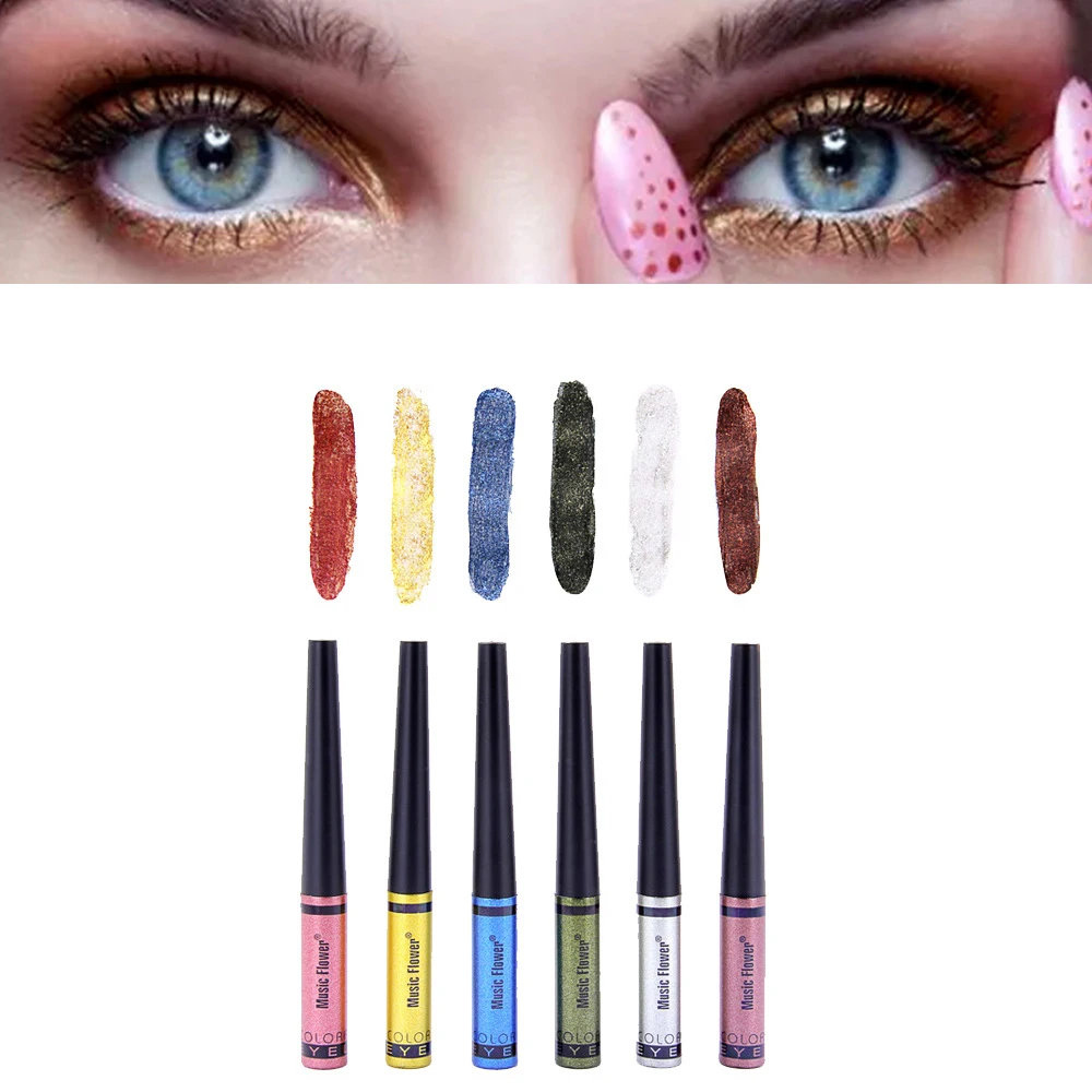 

Hot Sale 6 Colors Eyeliner Combination Prefessional Liquid Waterproof EyeShadow Pencil for Sexy Girls Portable Size Makeup Tool