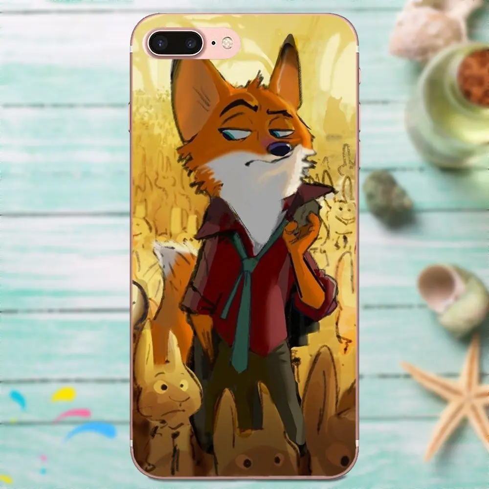 Чехол из ТПУ с мультяшным рисунком мультфильма зверополис Ник лиса для Apple iPhone 4 4S