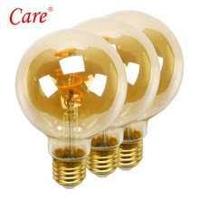 

Care LED G80 Bubble Ball Filament Bulb 4w E27 2200k Golden Edison LED Light Bulbs luxurious LED Bulbs Lampada Ampoule Lighting