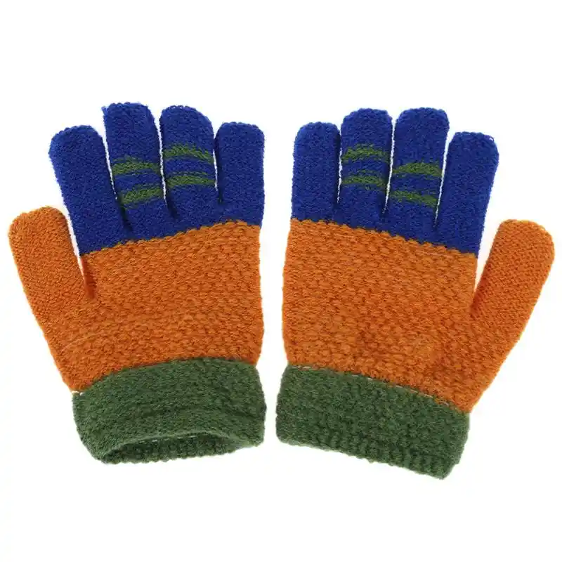EE/_ Winter Cartoon Kids Boys Girls Gloves Full Finger Warm Embroidery Baby Mitte
