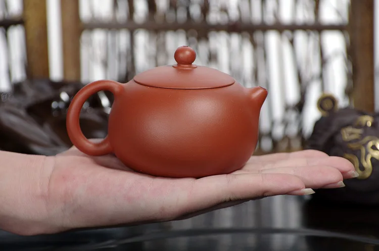 Аутентичный исинский Цзы-Ша мастер ручной работы чайник оре жу глиняный шар отверстие Ших Кунг фу чайник Shipiao 029