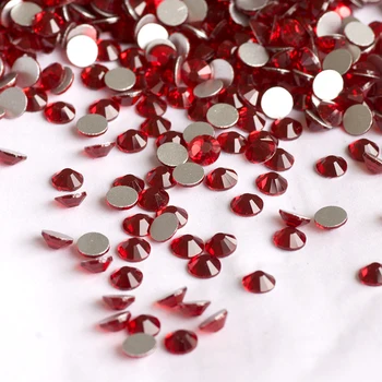 

2058NoHF Siam 4.6-4.8mm 1440pcs/pack SS20 Non Hot Fix Rhinestones 3D Design Nail Art Decoration Crystals Accessories