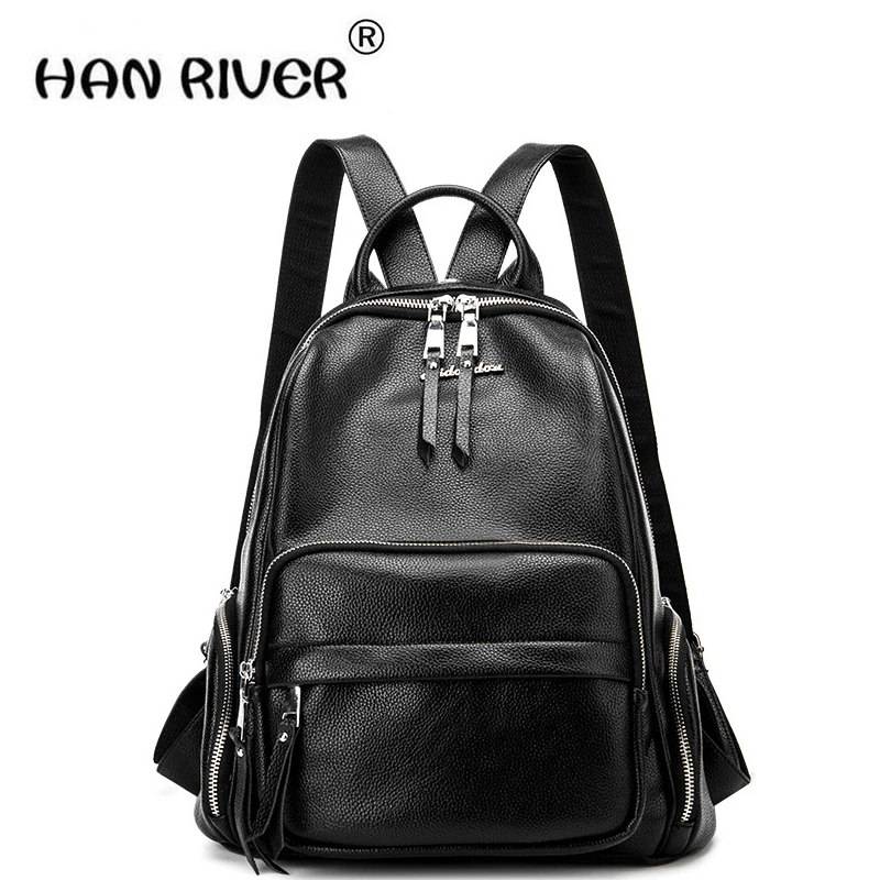 2018 new style is a double shoulder bag of leather bag of the fashionable trend travel bag ...