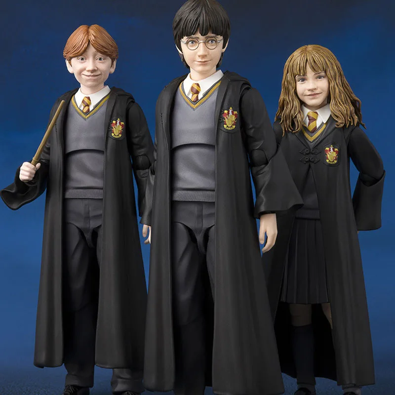 

Movie Harry Potter and the Sorcerer's Stone SHFiguarts SHF Hermione Granger Ron Weasley Cute Vinyl Figure Model Toys
