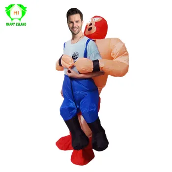 

Adult Wrestler Cosplay Costume The Strong Man Threw Me Out In His Arms Funny Fancy Dress Up For Christmas Halloween Man Party