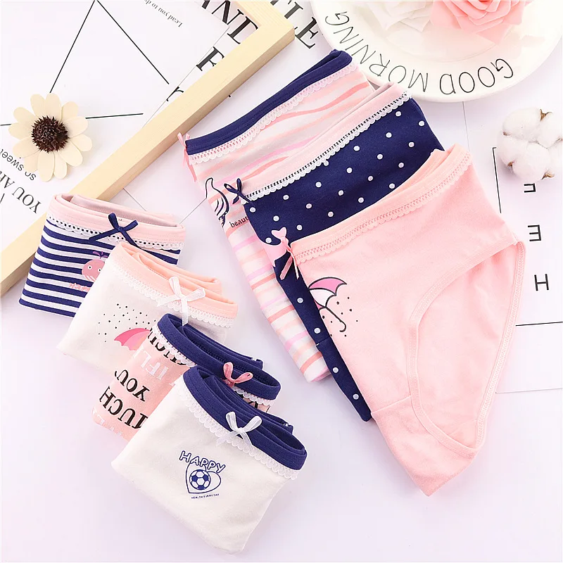 New Arrived Girl Panties Girl Underwear Cartoon Panties Bowknot Briefs Cotton Lingerie Soft Comfortable Lovely Panty 8586