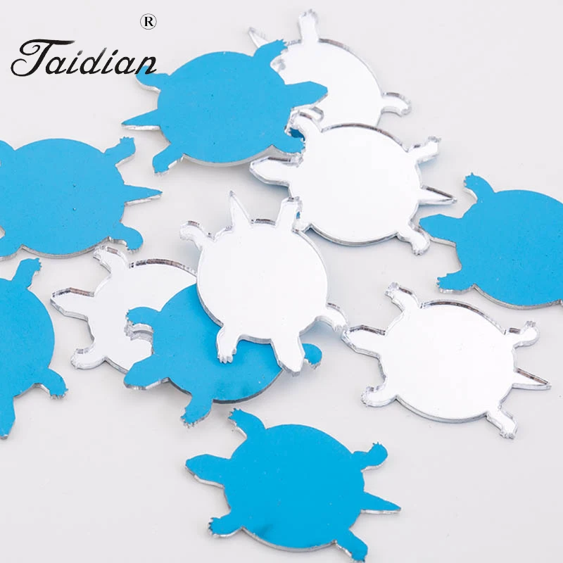 

DIY Jewelry Mirror Slabs Cabochon Rhinestones Turtle Shape Native beadwork gem 20x30MM 50PCS/LOT AM TAIDIAN