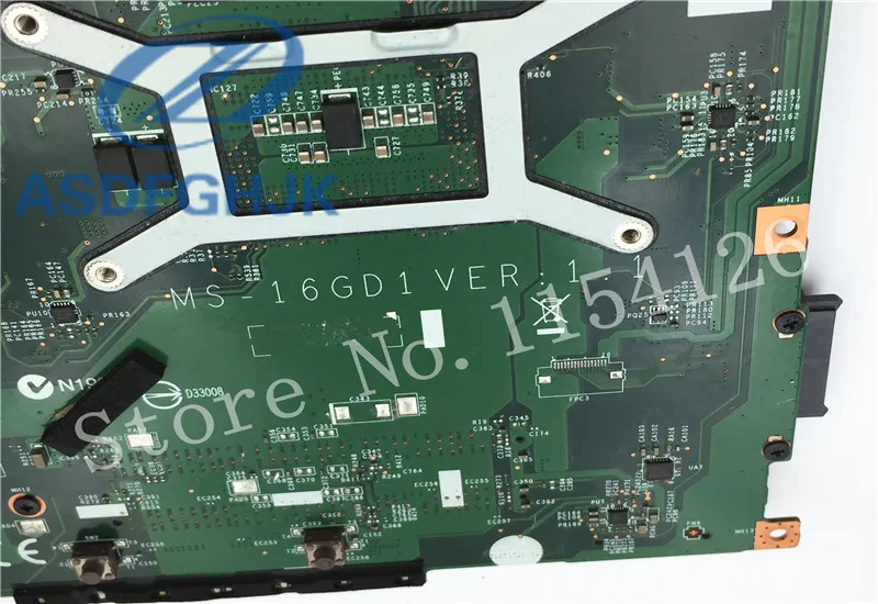 Laptop Motherboard MS-16GD1 VER: 1.0  For MSI CX61