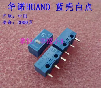 

10pcs/lot 100% original HUANO white dot Blue Shell mouse micro switch mouse button silver alloy contacts 20 millions lifetime