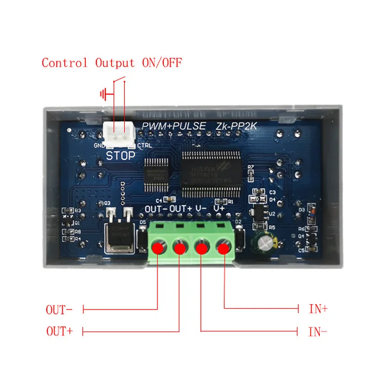 ZK PP2K PWM DC 3 ~ 30V 12V 24V регулятор скорости двигателя 8A 150W регулируемый светодиодный