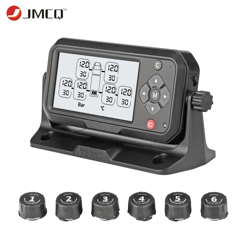 

JMCQ Truck TPMS 6 tire pressure sensor tire pressure monitoring system automatic alarm system high and low pressure monitorin