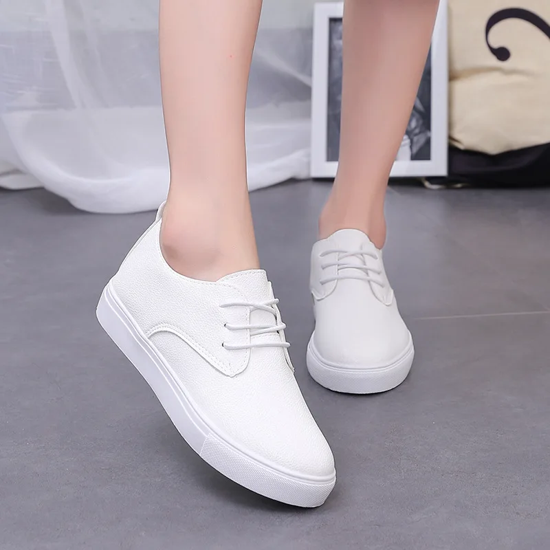 white leather flats womens