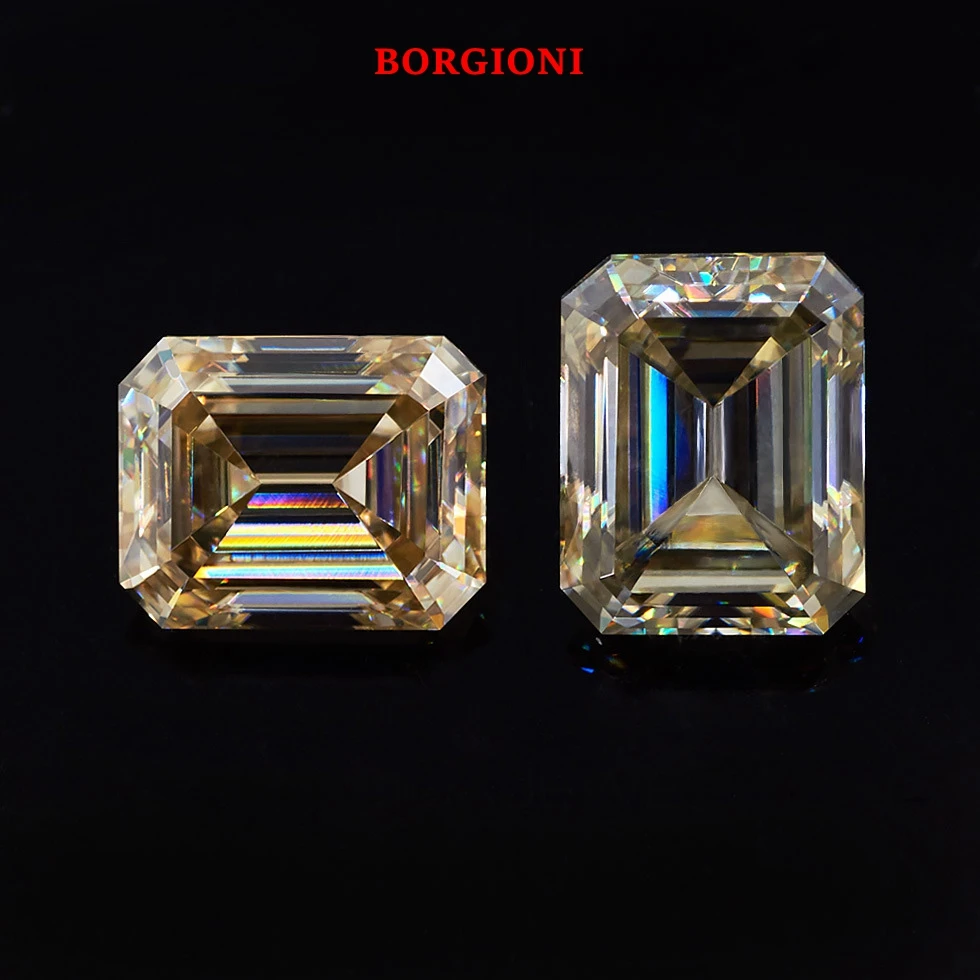 Желтое кольцо с цирконовым покрытием Изумрудное 0.6ct карат 4*6 мм жёлтое похожее на