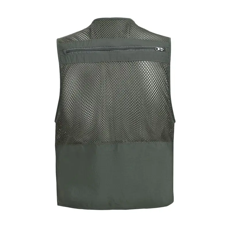 zozowang Men Summer Outdoors Tactical Mesh Vest Men Breathable Shooting Multi Pockets Vest Shooting Waistcoat Sleeveless Jacket 