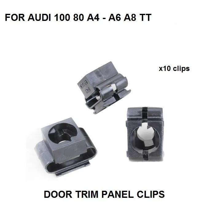 x 10 DOOR TRIM PANEL CLIPS FOR AUDI 100 80 A4 A6 A8 TT WHEEL ARCH COVER