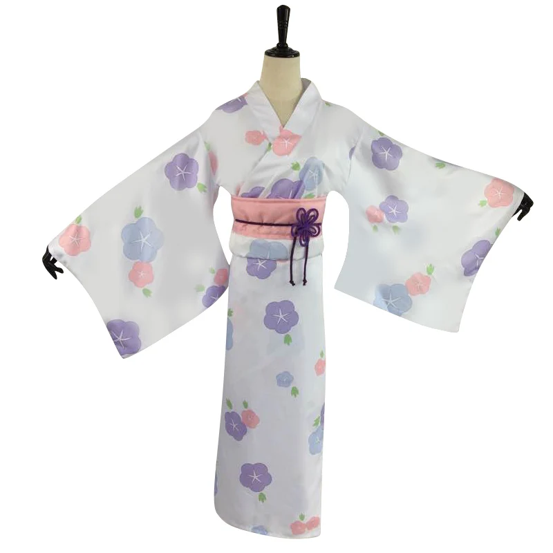 

Re:Life in a different world from zero Cosplay Costume For Female Rem Ram Japanese Kimono Cosplay Kimono+headwear+bag