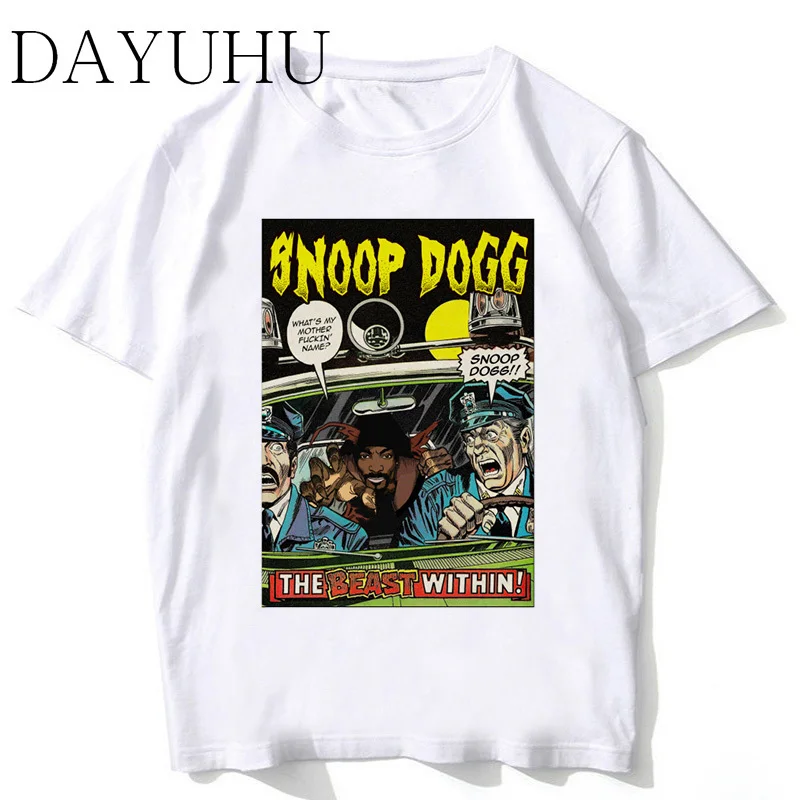 

Snoop Dogg New Arrivals 2018 Fashion T-Shirt Men Customied Fitness White Printed T Shirt Summer Hipster Cool Male Tops Tee MR506