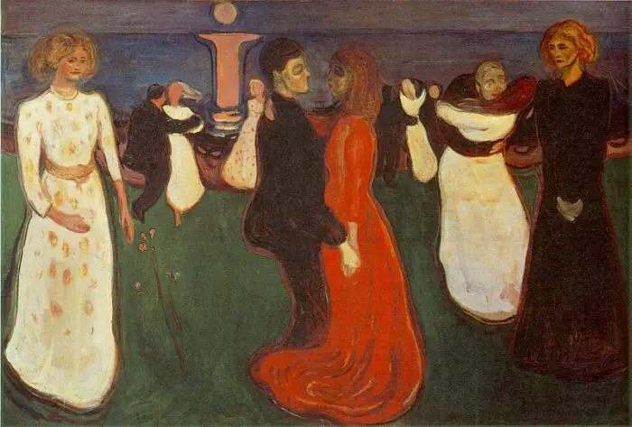 

100% handmade Oil Painting Reproduction on Linen Canvas,dance-of-life-1900 By Edvard Munch,