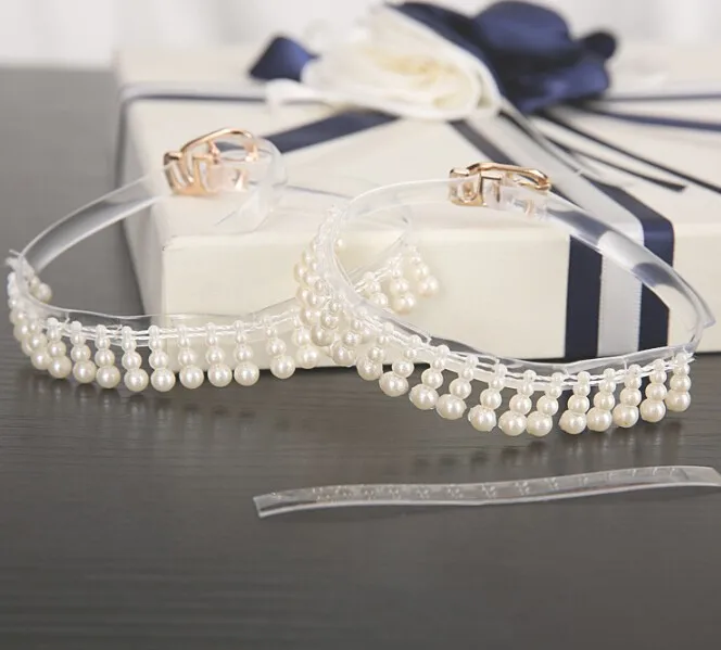 Мода, белый жемчуг силиконовый прозрачный пояс обувь галстук цепочки на ногу для женщин