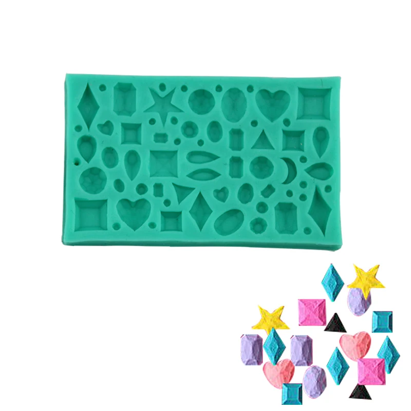 

Silicone Geometric Shape Cookies Decorating Stencil Fondant Cake Plastic Template Design Cupcake Coffee Stencil Mold