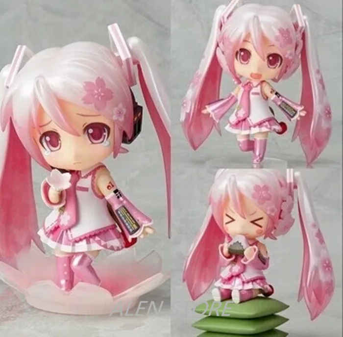 

ALEN Nendoroid 4" VOCALOID Hatsune Miku #274 Sakura Miku Boxed 10cm PVC Action Figure Collection Model Doll Toy Gift